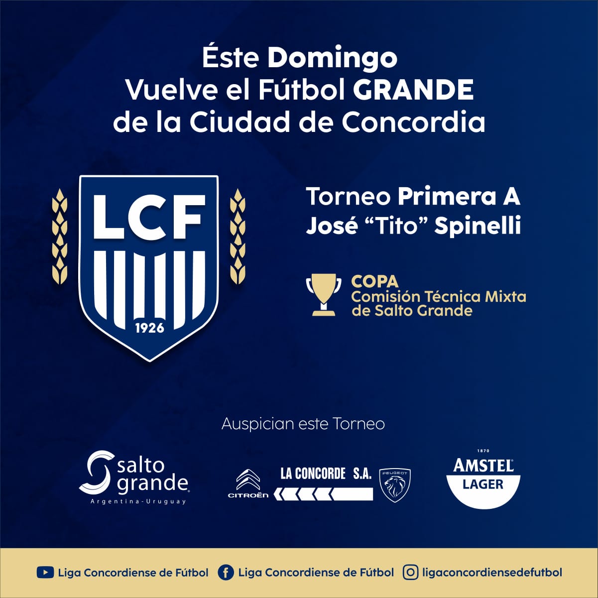 La programación para el primer domingo de Primera 2022