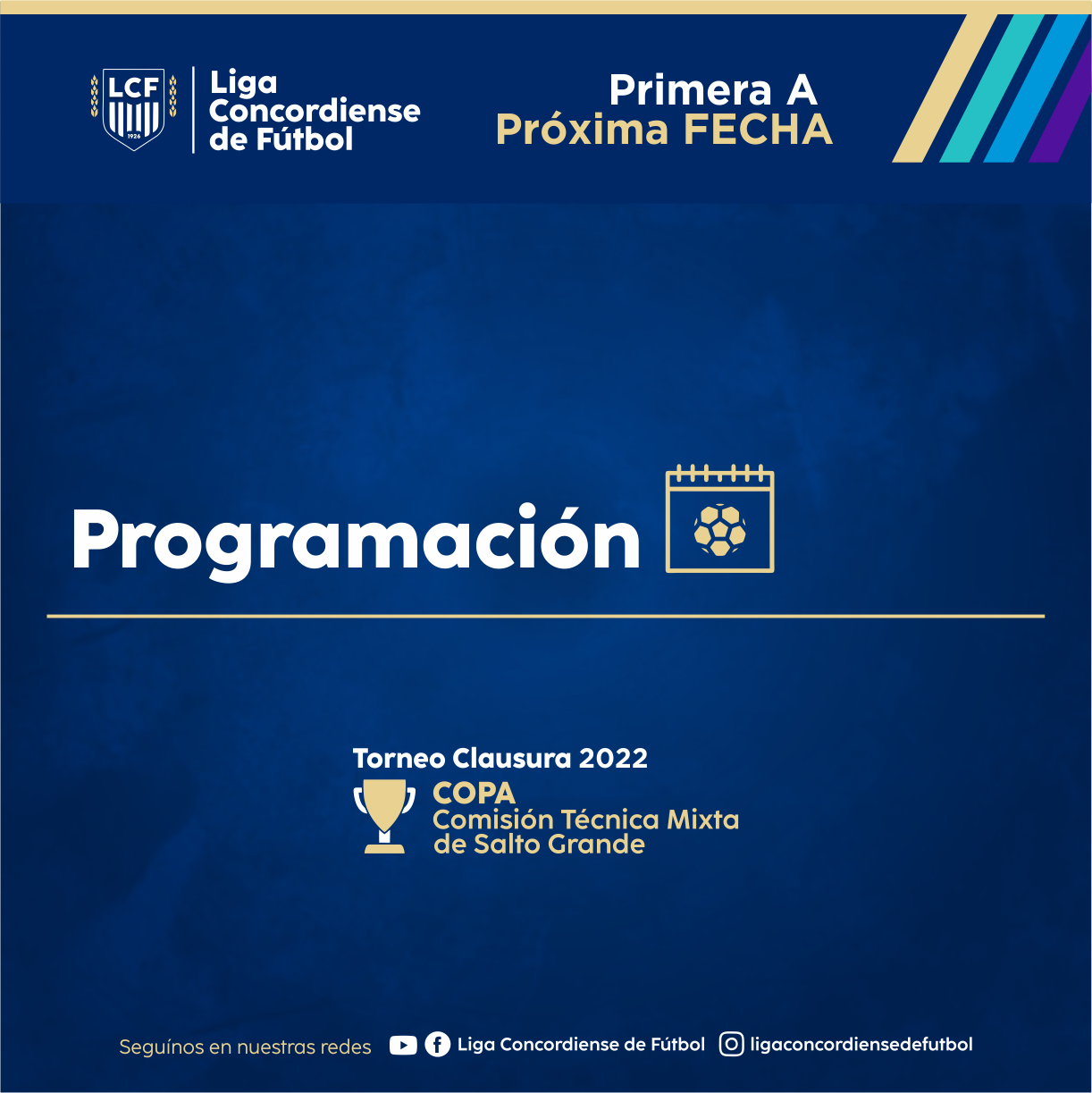 Torneo Clausura: Programación de la Fecha 3