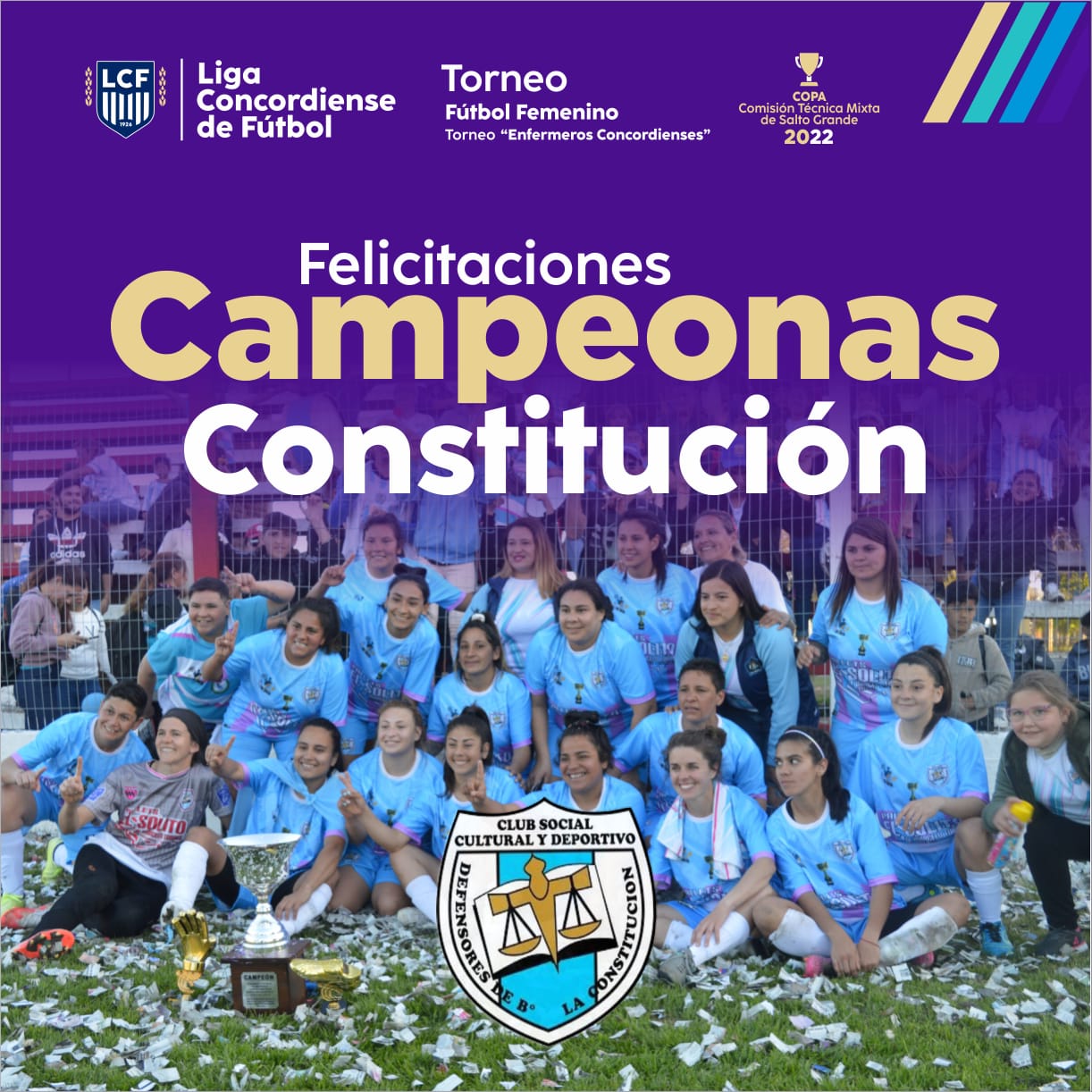 Felicitaciones a Defensores de la Constitución