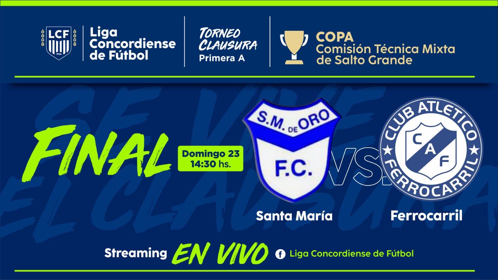 Torneo Clausura: Este domingo se define el título en la máxima categoría