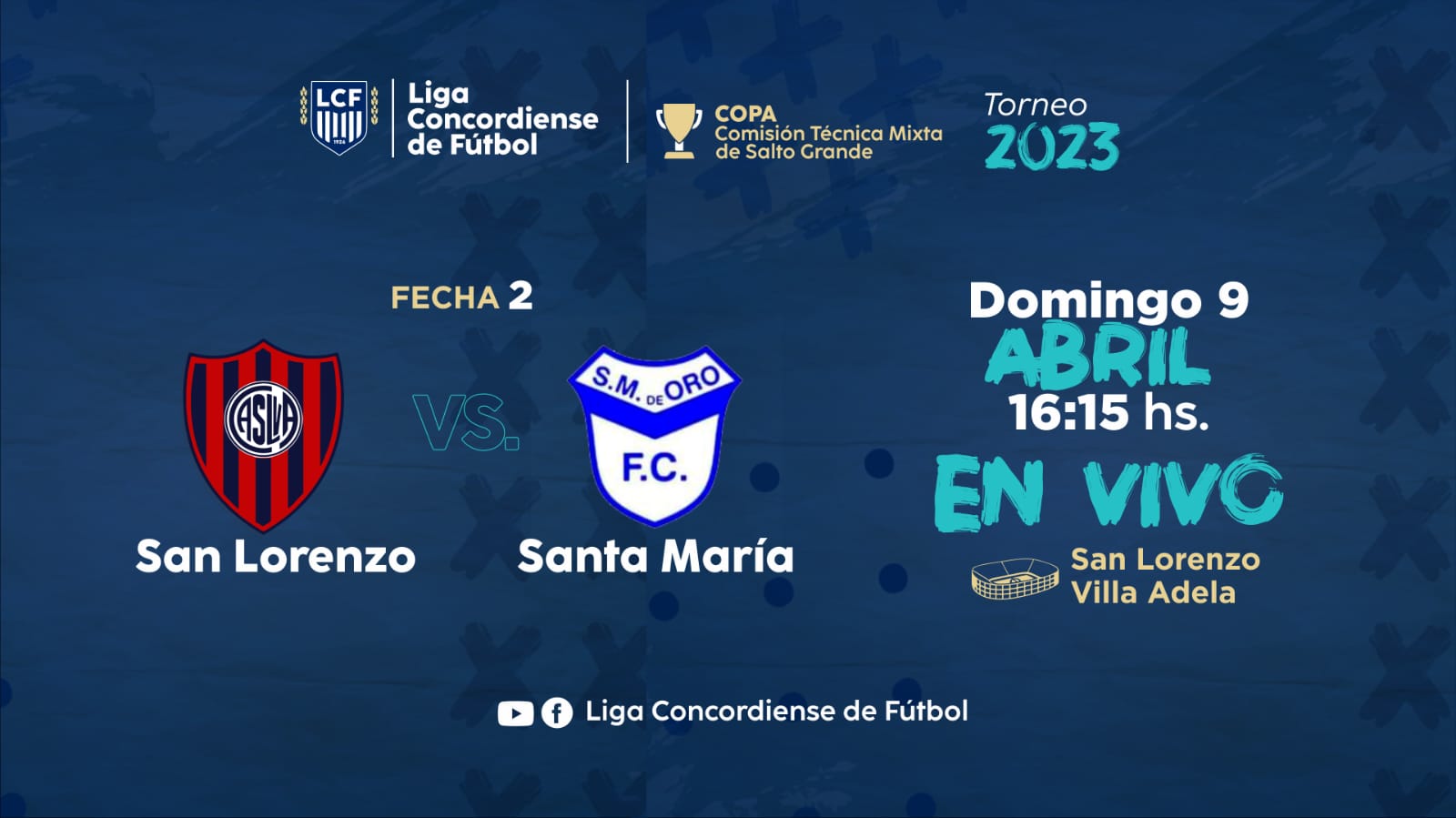 San Lorenzo vs. Santa María, el segundo streaming del año