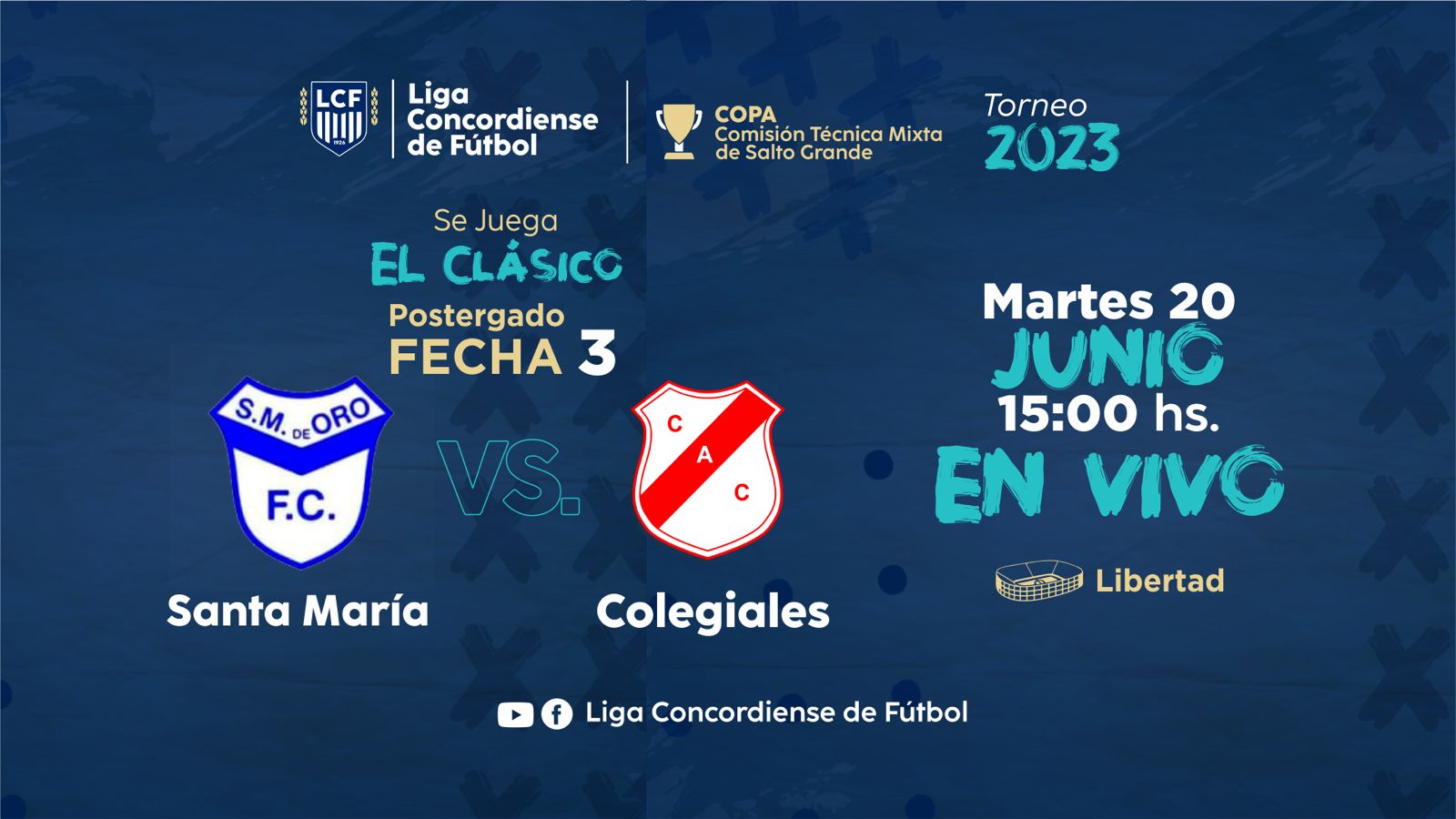 El clásico entre Santa María y Colegiales, transmisión de la L.C.F.