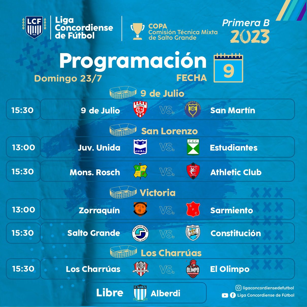 Se reanuda la Primera «B» con su novena fecha