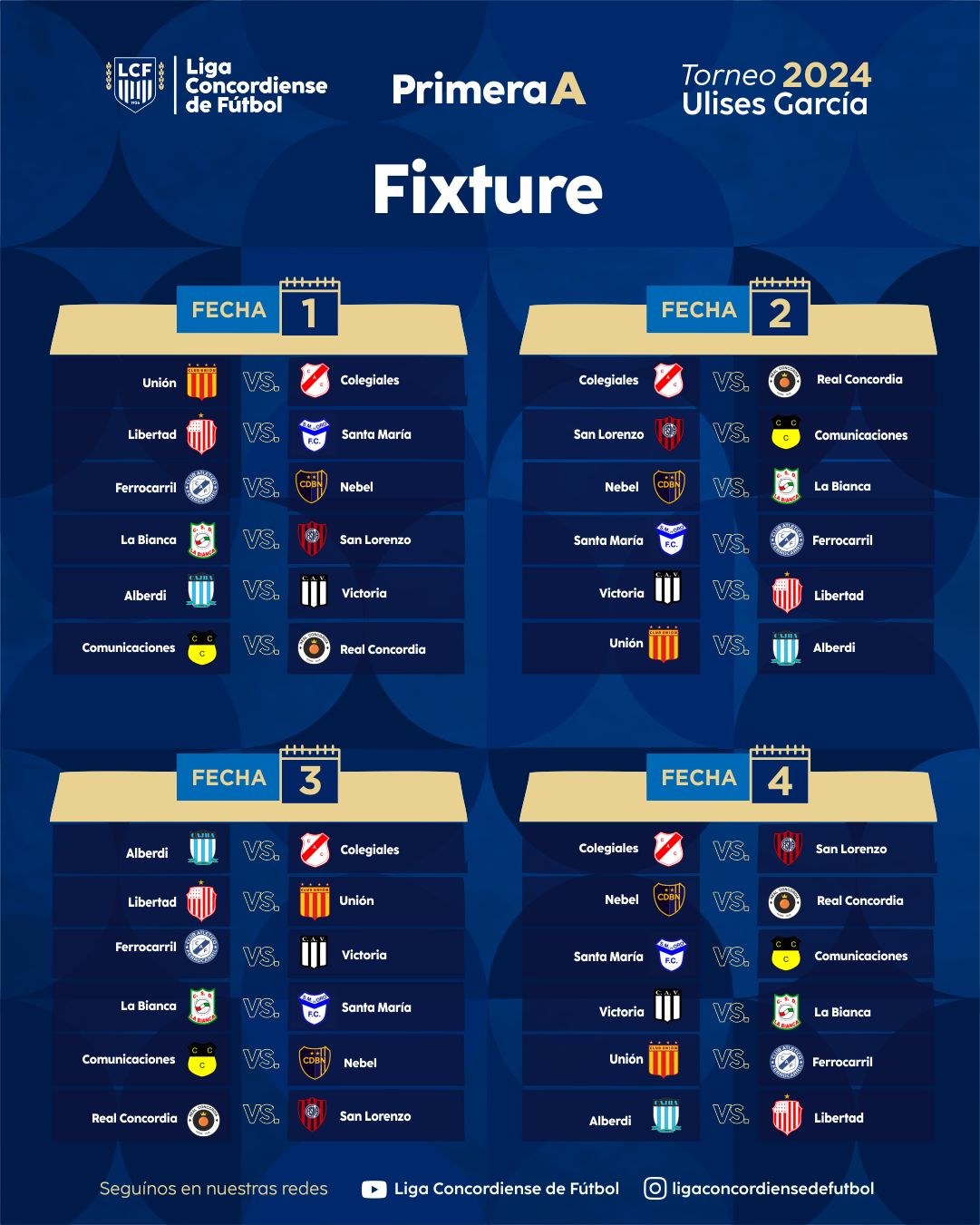 Fixture Torneo 2024 «Ulises García»