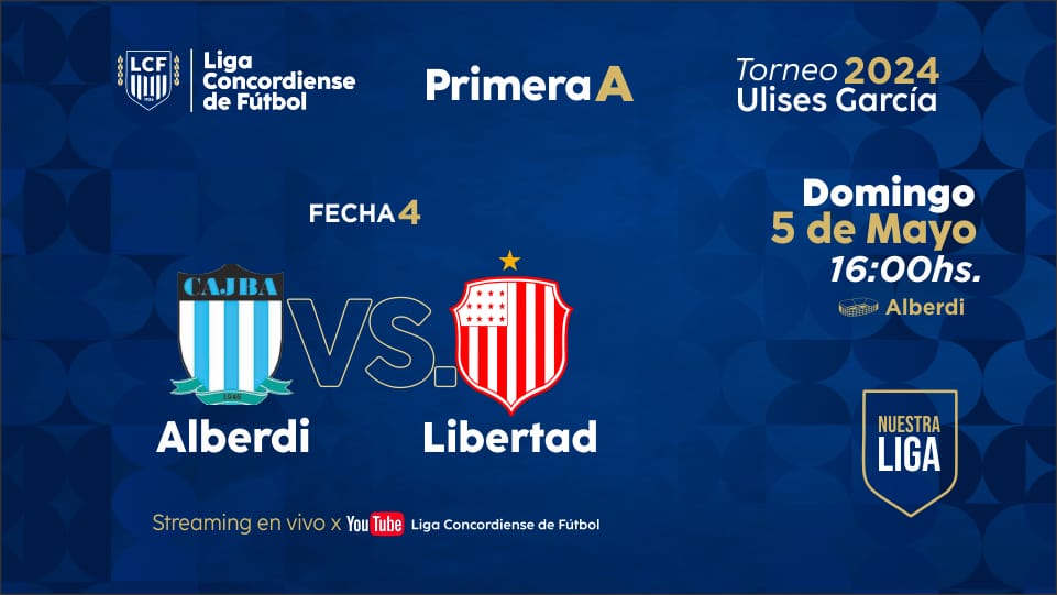 Alberdi vs. Libertad en vivo por YouTube