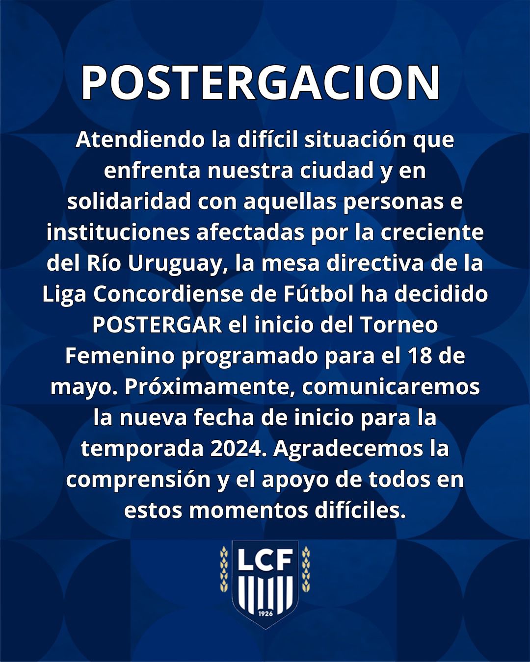 Se posterga el inicio del Femenino