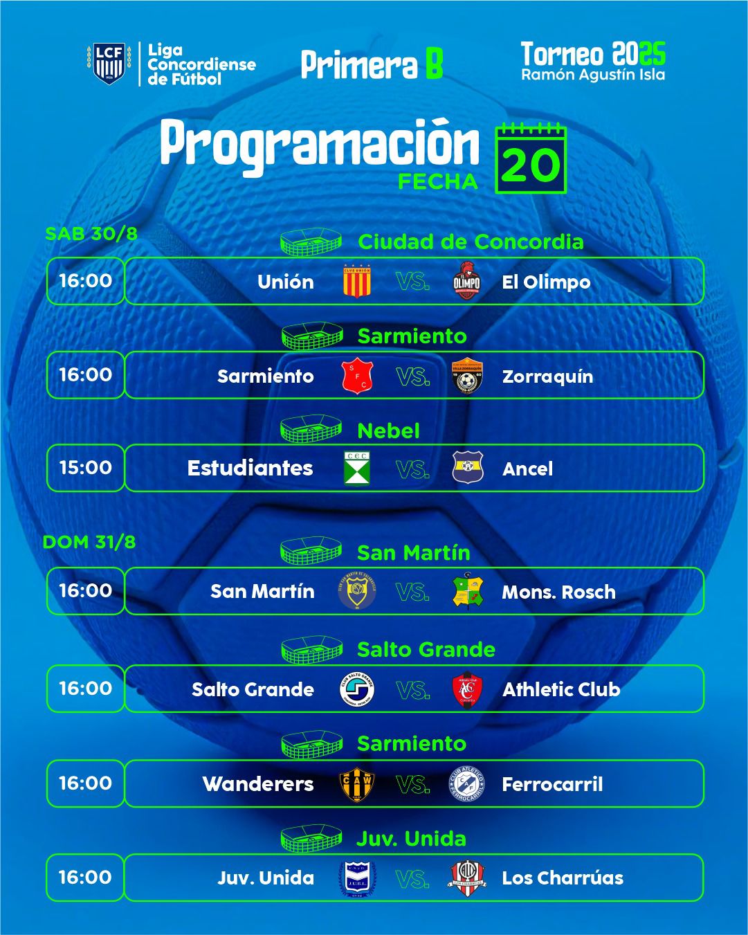 Llega la 20 en la «B»