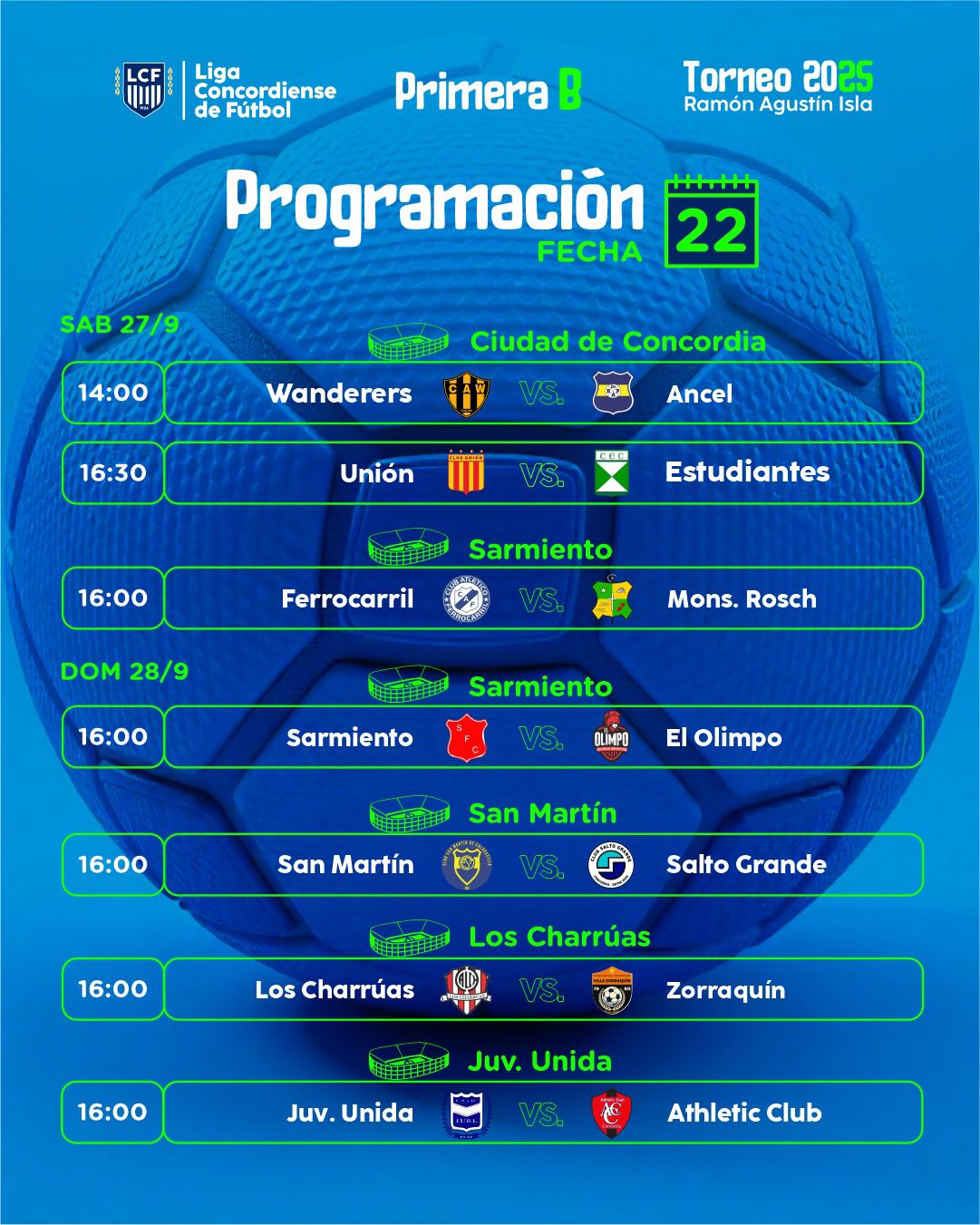 La «B» vuelve con la 22