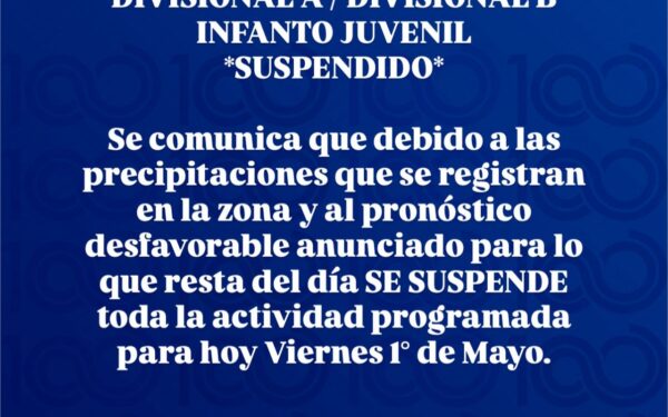 Partidos del viernes Suspendidos