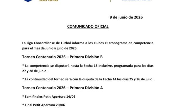 Calendario Junio-Julio