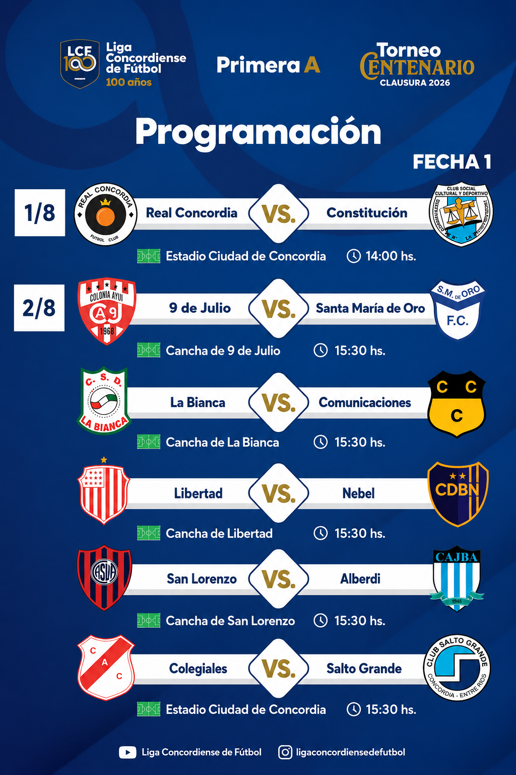 Se pone en marcha el Torneo Clausura 2026