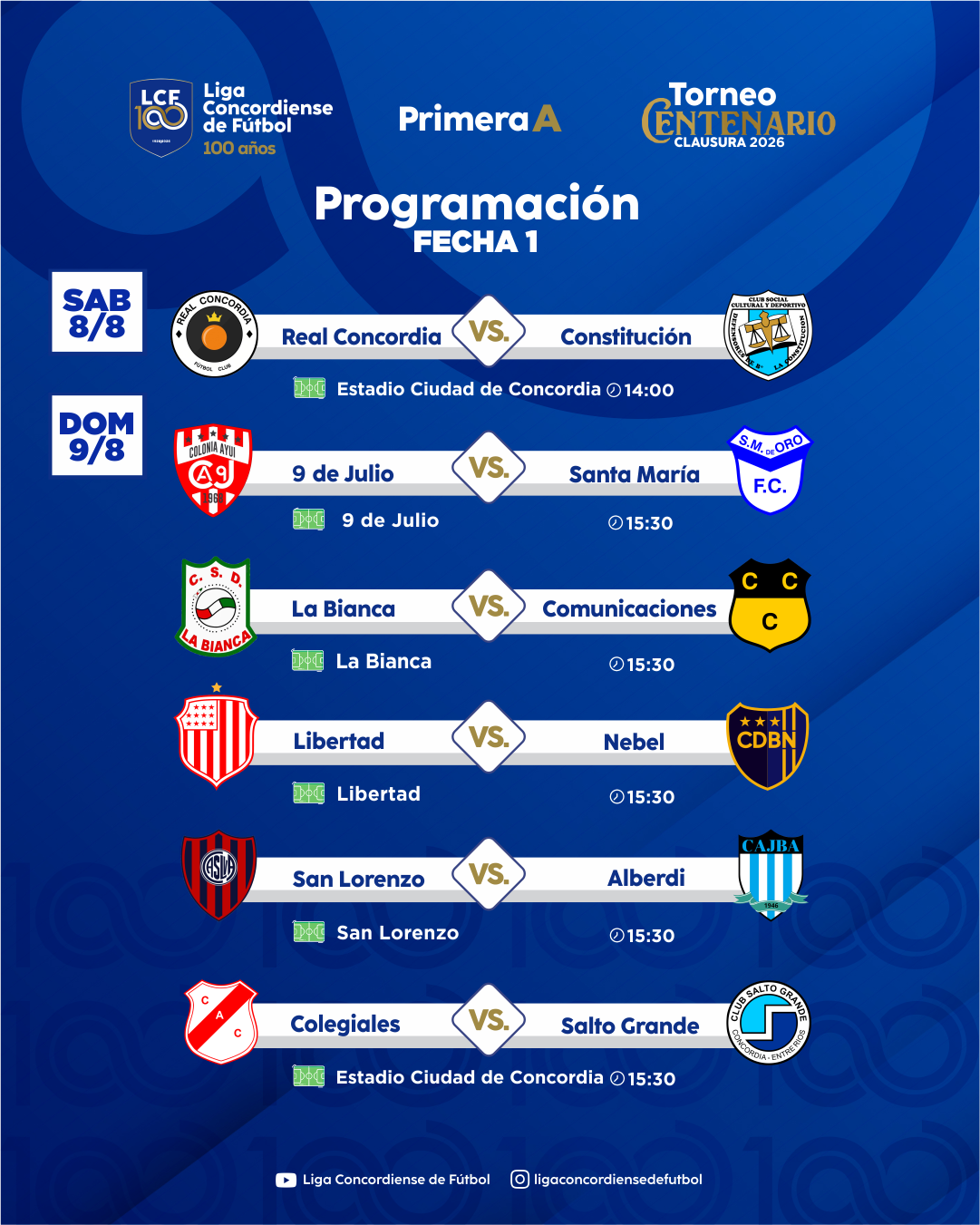 Se pone en marcha el Torneo Clausura 2026