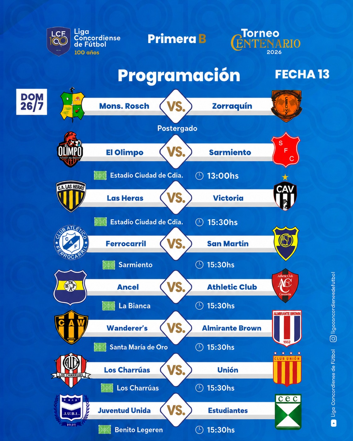 Nuevo intento para la fecha 13 de la «B»