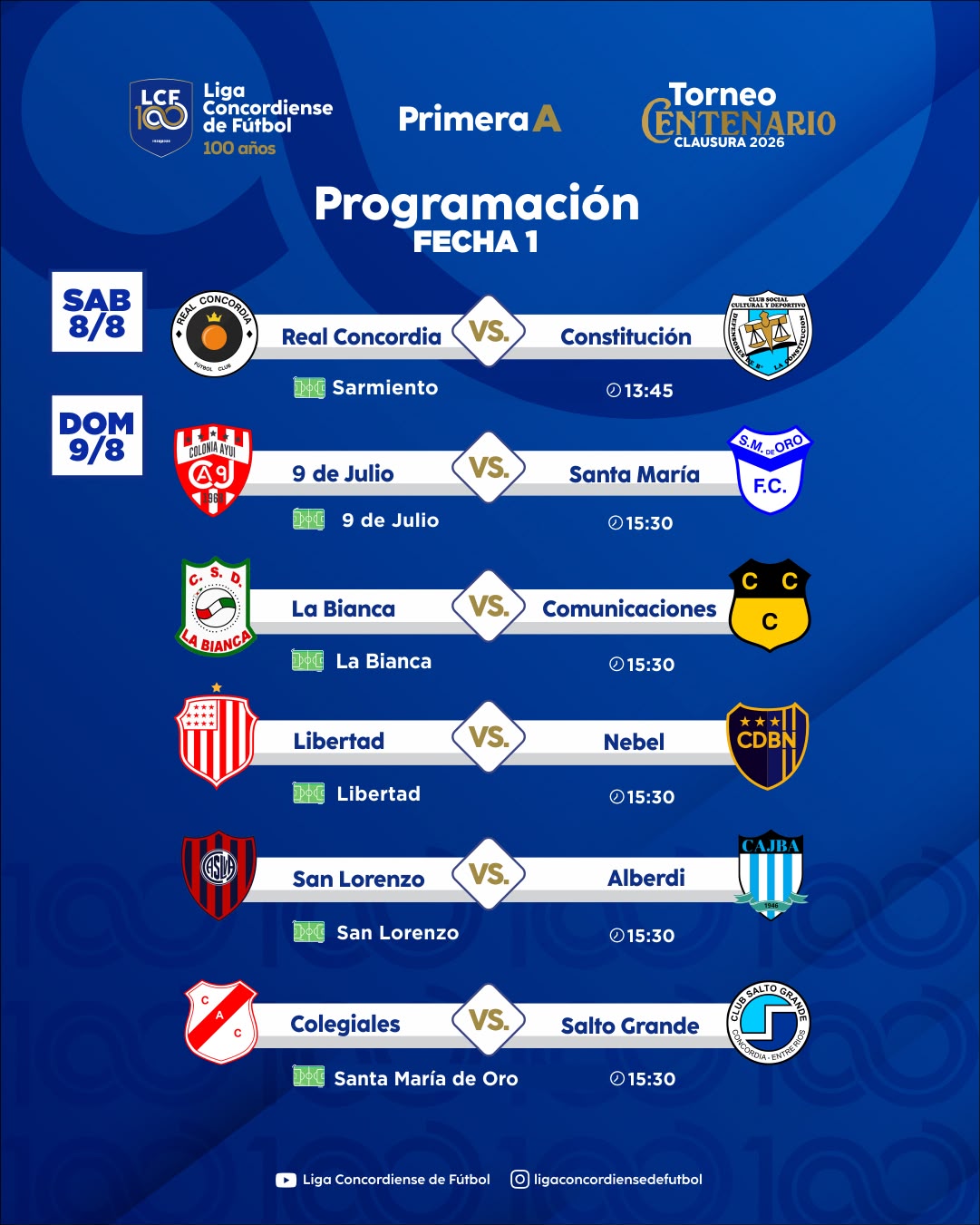 Se pone en marcha el Torneo Clausura 2026