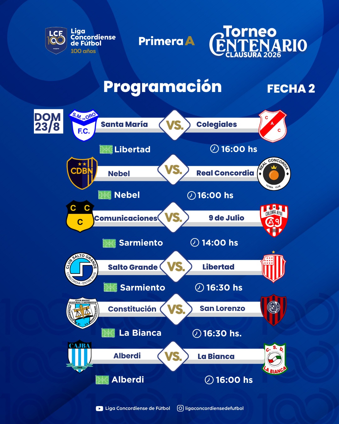 Se juega solamente la segunda del Clausura