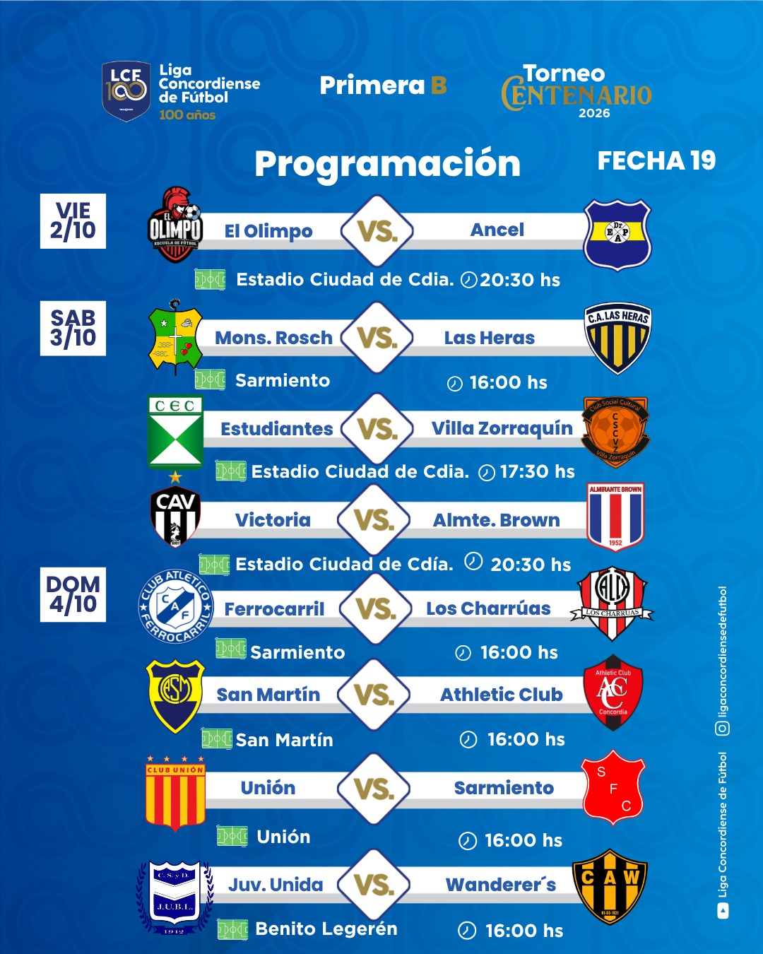 La B espera por su fecha 19