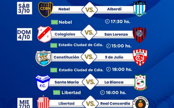 Nueva programación para la sexta del Clausura