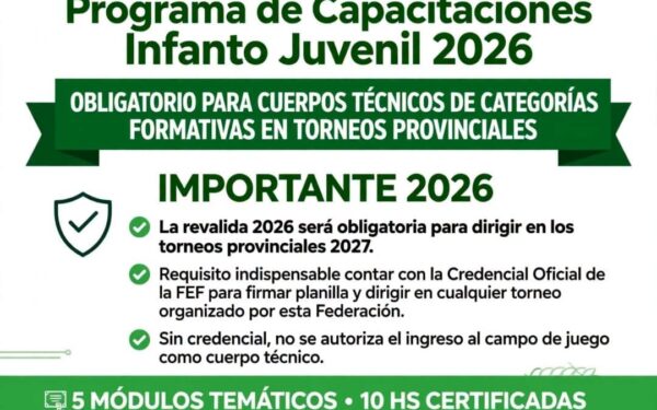 Programa de Capacitaciones Infanto Juvenil 2026