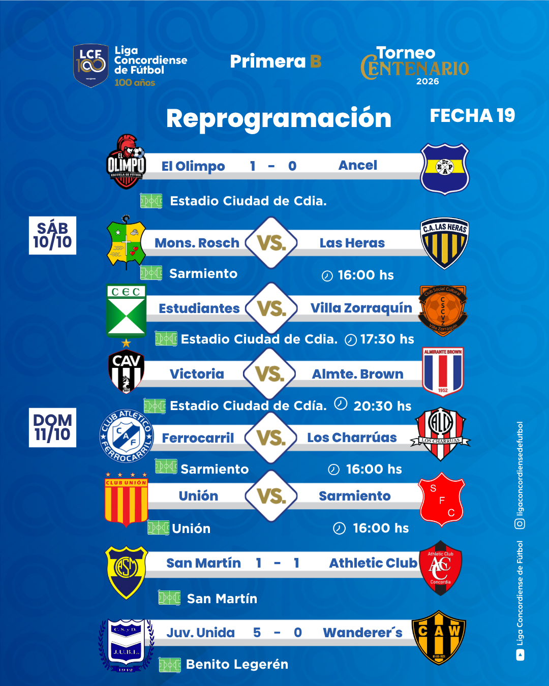 Se completa la decimonovena de la B
